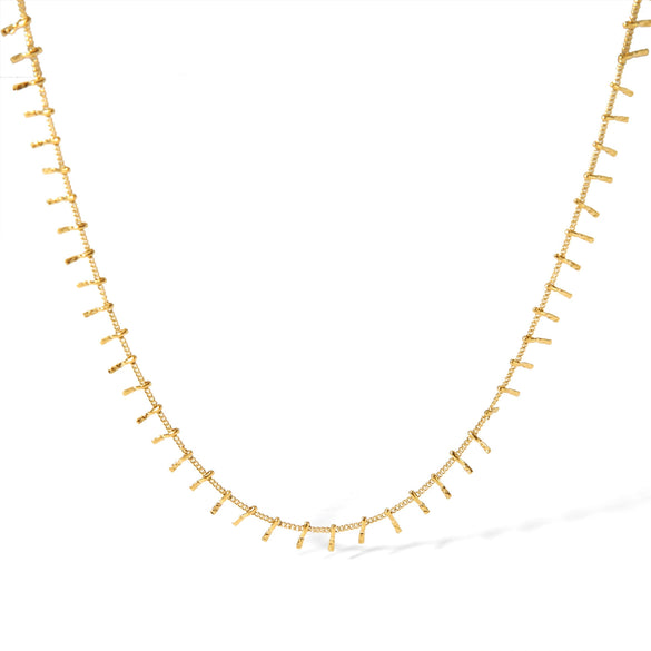 Wholesale Tassel Necklace And Anklet In Wave Pattern For Women Made Of High Grade Stainless Steel With Vacuum Real Gold In Pvd Furnace Treatment