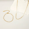 Wholesale Tassel Necklace And Anklet In Wave Pattern For Women Made Of High Grade Stainless Steel With Vacuum Real Gold In Pvd Furnace Treatment