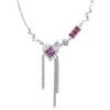 Wholesale Tassel Necklace With Peach Heart Brass Pendant In Titanium Steel Geometric Pattern Electroplated For Women
