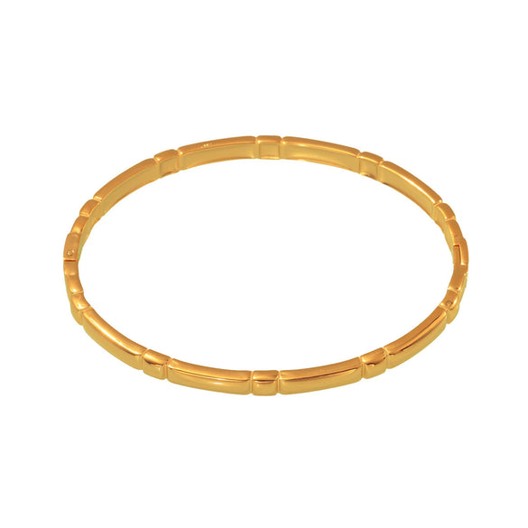 Wholesale Thin Circle Stainless Steel 18K Gold Plated Stacked Bracelet With Electroplating Process