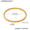 Wholesale Thin Circle Stainless Steel 18K Gold Plated Stacked Bracelet With Electroplating Process