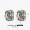 Wholesale Threaded Earrings Stainless Steel Geometric Electroplated Minimalist Women's