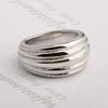 Wholesale Threaded Finger Ring Titanium Steel 18K Gold Plated Personality Flower Design