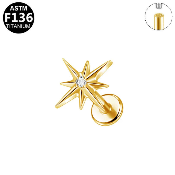 Wholesale Titanium Alloy And Copper Stainless Steel Geometric Style Electroplating Body Piercing Earrings And Lip Rings