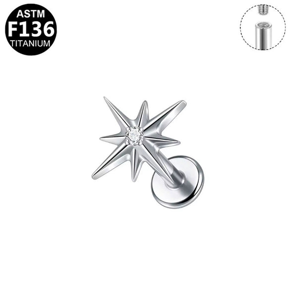 Wholesale Titanium Alloy And Copper Stainless Steel Geometric Style Electroplating Body Piercing Earrings And Lip Rings