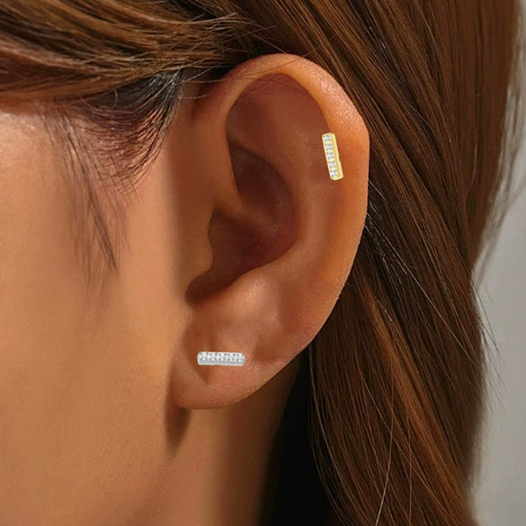 Wholesale Titanium Alloy And Copper Stainless Steel Geometric Style Electroplating Body Piercing Earrings And Lip Rings