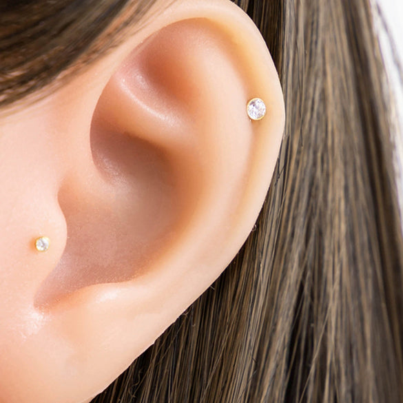 Wholesale Titanium Alloy Geometric Puncture Jewelry Electroplated Lip Nail Tragus Ear Bone Nail