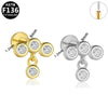 Wholesale Titanium Alloy Geometric Star Stud Earrings With Electroplating And Minimalist Highend Piercing Design For Unisex