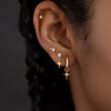 Wholesale Titanium Alloy Geometric Star Stud Earrings With Electroplating And Minimalist Highend Piercing Design For Unisex