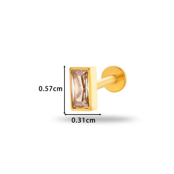 Wholesale Titanium Alloy Geometric Style Electroplated Ear Bone Nail Puncture Jewelry