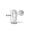 Wholesale Titanium Alloy Geometric Style Electroplated Puncture Jewelry For Women
