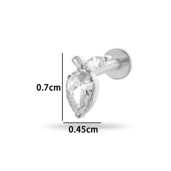 Wholesale Titanium Alloy Geometric Style Electroplated Puncture Jewelry For Women
