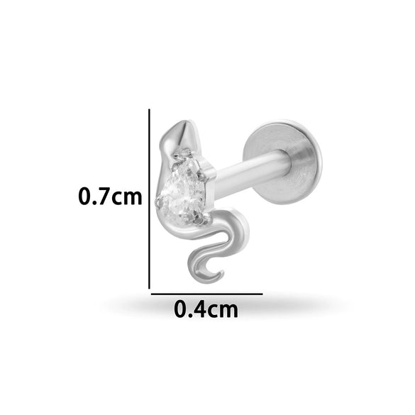 Wholesale Titanium Alloy Geometric Style Electroplated Puncture Jewelry For Women