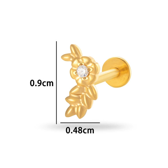 Wholesale Titanium Alloy Geometric Style Electroplated Puncture Jewelry For Women