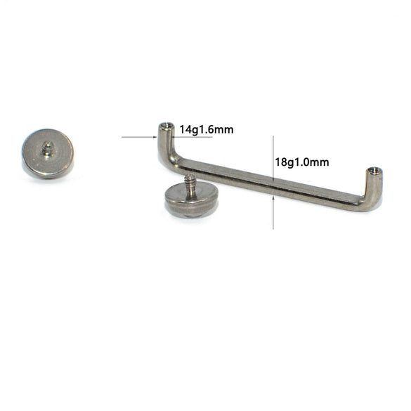 Wholesale Titanium Alloy Geometric Style Embedded Bone Lock Bone Nail Accessories With Electroplating Treatment