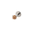 Wholesale Titanium Alloy Geometric Style Inlaid Colored Zircon Plugin Push Pin Bar Lip Nail Ear Bone Nail Ear Nail Puncture Jewelry For Women
