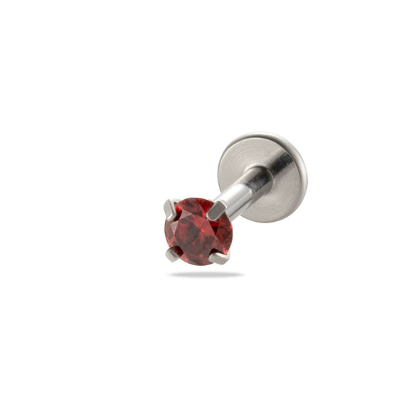 Wholesale Titanium Alloy Geometric Style Inlaid Colored Zircon Plugin Push Pin Bar Lip Nail Ear Bone Nail Ear Nail Puncture Jewelry For Women