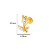 Wholesale Titanium Alloy Heart Shape Electroplated Women's Cartilage Puncture Earrings