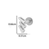 Wholesale Titanium Alloy Heart Shape Electroplated Women's Cartilage Puncture Earrings