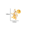 Wholesale Titanium Alloy Heart Shape Electroplated Women's Cartilage Puncture Earrings
