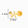 Wholesale Titanium Alloy Heart Shape Piercing Jewelry For Women Electroplated Inner Tooth Screw Rod Lip Nail Ear Bone Nail
