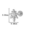 Wholesale Titanium Alloy Heart Shape Piercing Jewelry For Women Electroplated Inner Tooth Screw Rod Lip Nail Ear Bone Nail