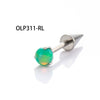 Wholesale Titanium Alloy Inlaid Gem Geometric Style Pointed Cone Ear Nail For Unisex