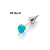 Wholesale Titanium Alloy Inlaid Gem Geometric Style Pointed Cone Ear Nail For Unisex