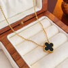 Wholesale Titanium Steel Alloy Colorful Acrylic Flower Geometric Clavicle Chain Necklace With Electroplating Highend Style For Women