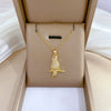 Wholesale Titanium Steel And Copper Diamondencrusted Geometric Fourleaf Flower Women's Necklace