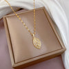 Wholesale Titanium Steel And Copper Diamondencrusted Geometric Fourleaf Flower Women's Necklace