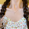 Wholesale Titanium Steel And Copper Dropshaped Electroplated Women's Light Luxury Niche Design Clavicle Necklace