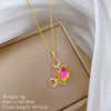 Wholesale Titanium Steel And Copper Gorgeous Full Diamond Geometric Style Women's Allmatch Clavicle Necklace