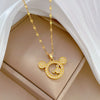 Wholesale Titanium Steel And Copper Light Luxury Geometric Mouse Pendant Necklace With Electroplating For Unisex
