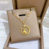 Wholesale Titanium Steel And Copper Moon Owl Geometric Light Luxury Elegant Gorgeous Diamond Unisex Necklace