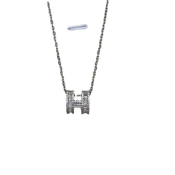 Wholesale Titanium Steel And Copper Necklace With Geometric Letter Number And Text Pattern Electroplated Pendant For Women In Light Luxury Style