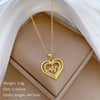 Wholesale Titanium Steel And Copper Necklace With Geometric Pattern And Diamond Inlay And Real Gold Electroplated For Women