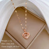 Wholesale Titanium Steel And Copper Necklace With Geometric Pattern And Diamond Inlay And Real Gold Electroplated For Women