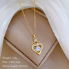 Wholesale Titanium Steel And Copper Necklace With Geometric Pattern And Diamond Inlay And Real Gold Electroplated For Women