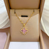 Wholesale Titanium Steel And Copper Necklace With Geometric Pattern And Diamond Microinlaid And Electroplating For Unisex