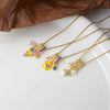Wholesale Titanium Steel And Copper Pendant Necklace For Women With Diamond Shape And Square Zircon Electroplating Design