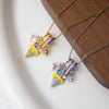 Wholesale Titanium Steel And Copper Pendant Necklace For Women With Diamond Shape And Square Zircon Electroplating Design