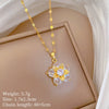Wholesale Titanium Steel And Copper Women's Necklace With Geometric Shapes And Micro Diamond Inlay In Light Luxury And Cartoon Style