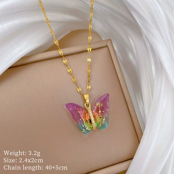 Wholesale Titanium Steel And Copper Women's Necklace With Geometric Shapes And Micro Diamond Inlay In Light Luxury And Cartoon Style