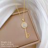 Wholesale Titanium Steel And Copper Women's Necklace With Geometric Shapes And Micro Diamond Inlay In Light Luxury And Cartoon Style