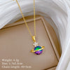 Wholesale Titanium Steel And Copper Women's Necklace With Geometric Shapes And Micro Diamond Inlay In Light Luxury And Cartoon Style