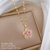 Wholesale Titanium Steel And Copper Women's Necklace With Geometric Shapes And Micro Diamond Inlay In Light Luxury And Cartoon Style