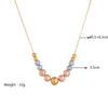 Wholesale Titanium Steel And Stainless Steel Beaded Chain Necklace Retro Geometric Electroplated Design For Women