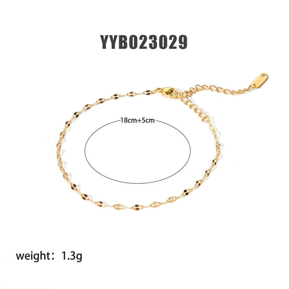 Wholesale Titanium Steel And Stainless Steel Bracelet With Geometric Style Cuban And Flat Snake Chain Women's Light Luxury High End Unisex Accessories