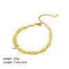 Wholesale Titanium Steel And Stainless Steel Bracelet With Geometric Style Cuban And Flat Snake Chain Women's Light Luxury High End Unisex Accessories